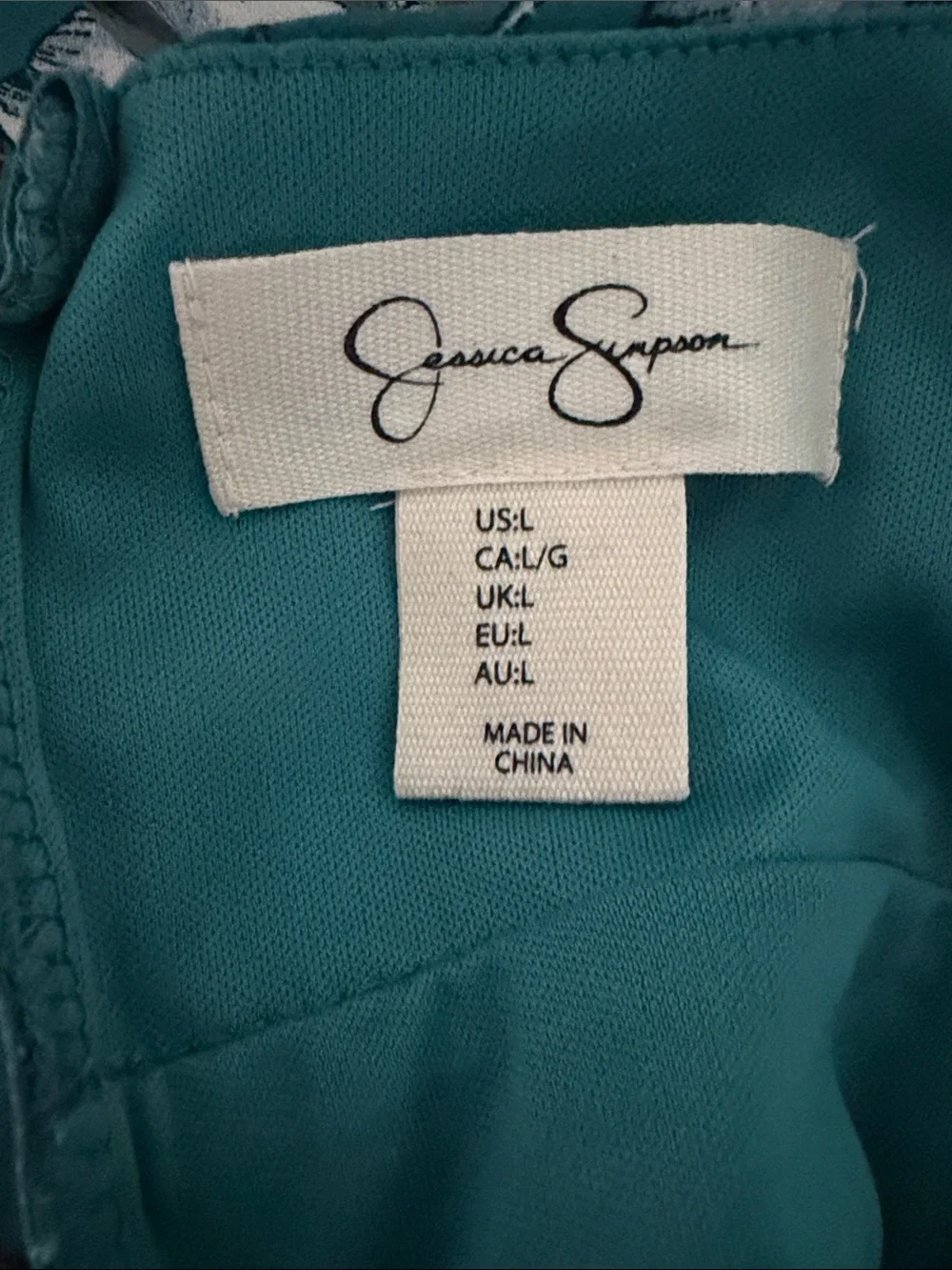 Jessica Simpson Teal Floral Pleated Maxi Dress - Picture 3 of 3